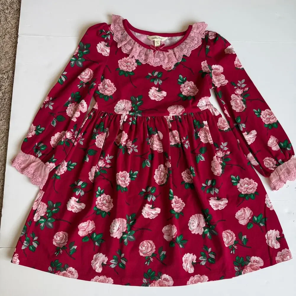 Matilda Jane Rosebud Lap Dress & Big Ruffles Pants Girls 6 - Picture 3 of 14
